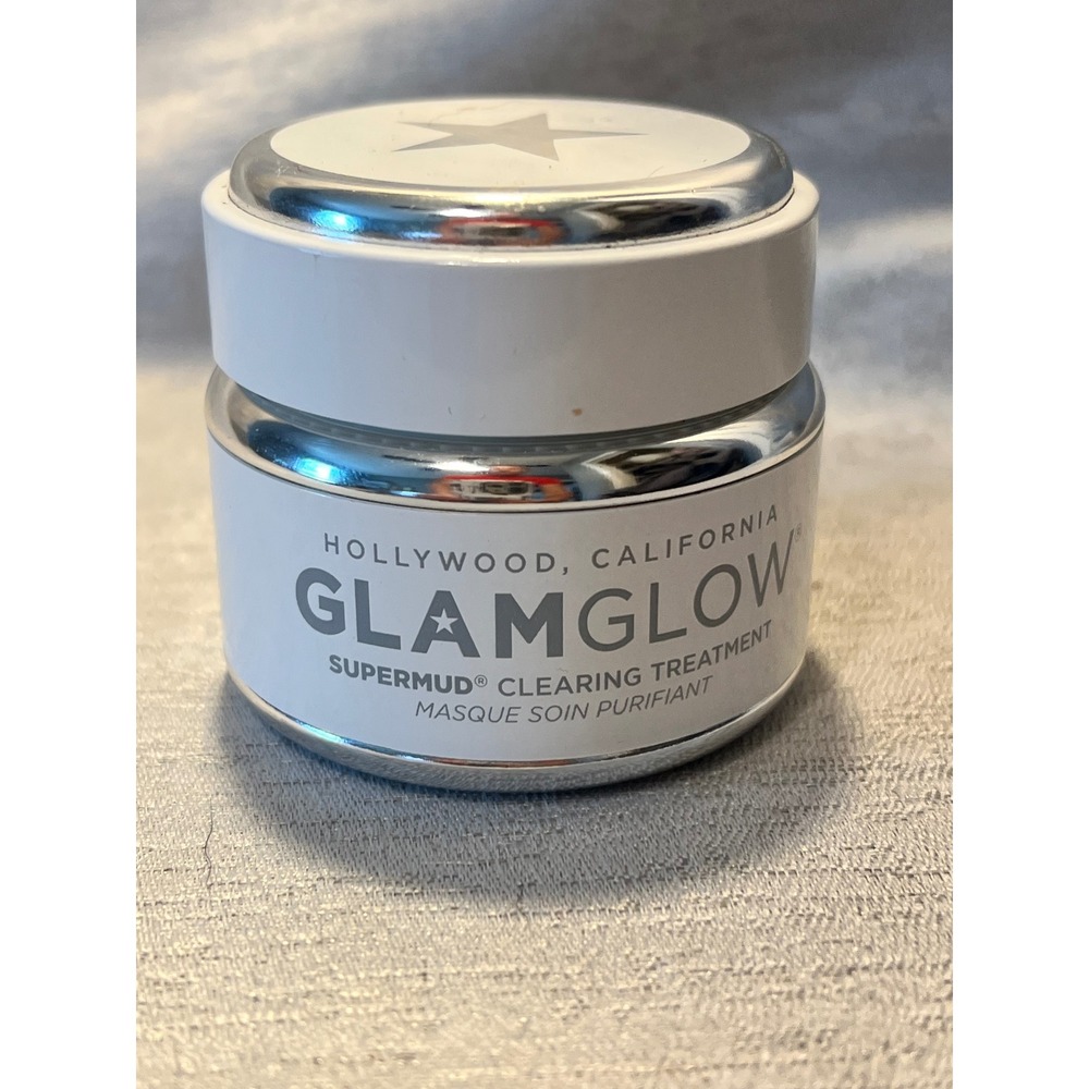 GLAMGLOW SUPERMUD Clearing Treatment Face Mask 1.7 oz 50g Charcoal Mud Mask